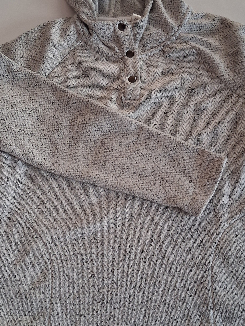 Men's Grey Marled Pullover Hooded Sweater